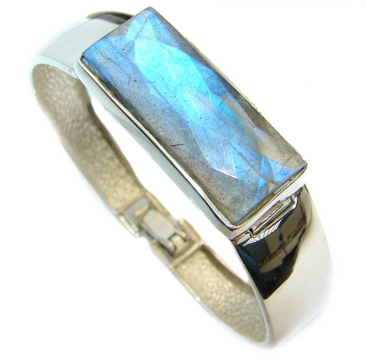 Spectacular Design Silky Labradorite .925 Sterling Silver handmade Bracelet