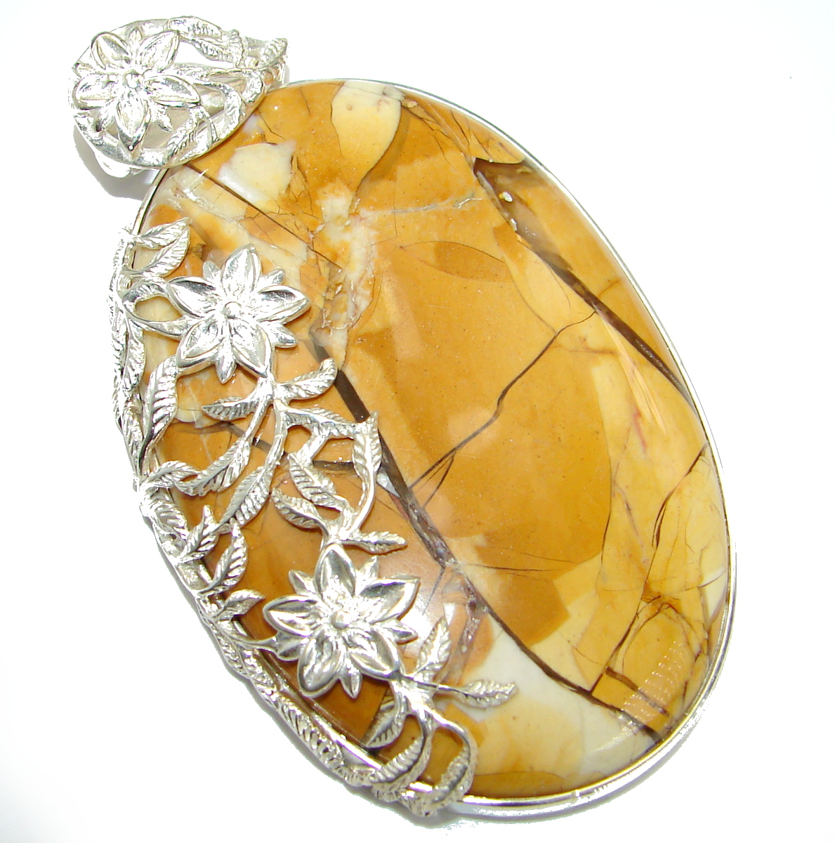 Australian Bracciated Mookaite Jasper .925 Sterling Silver handcrafted pendant