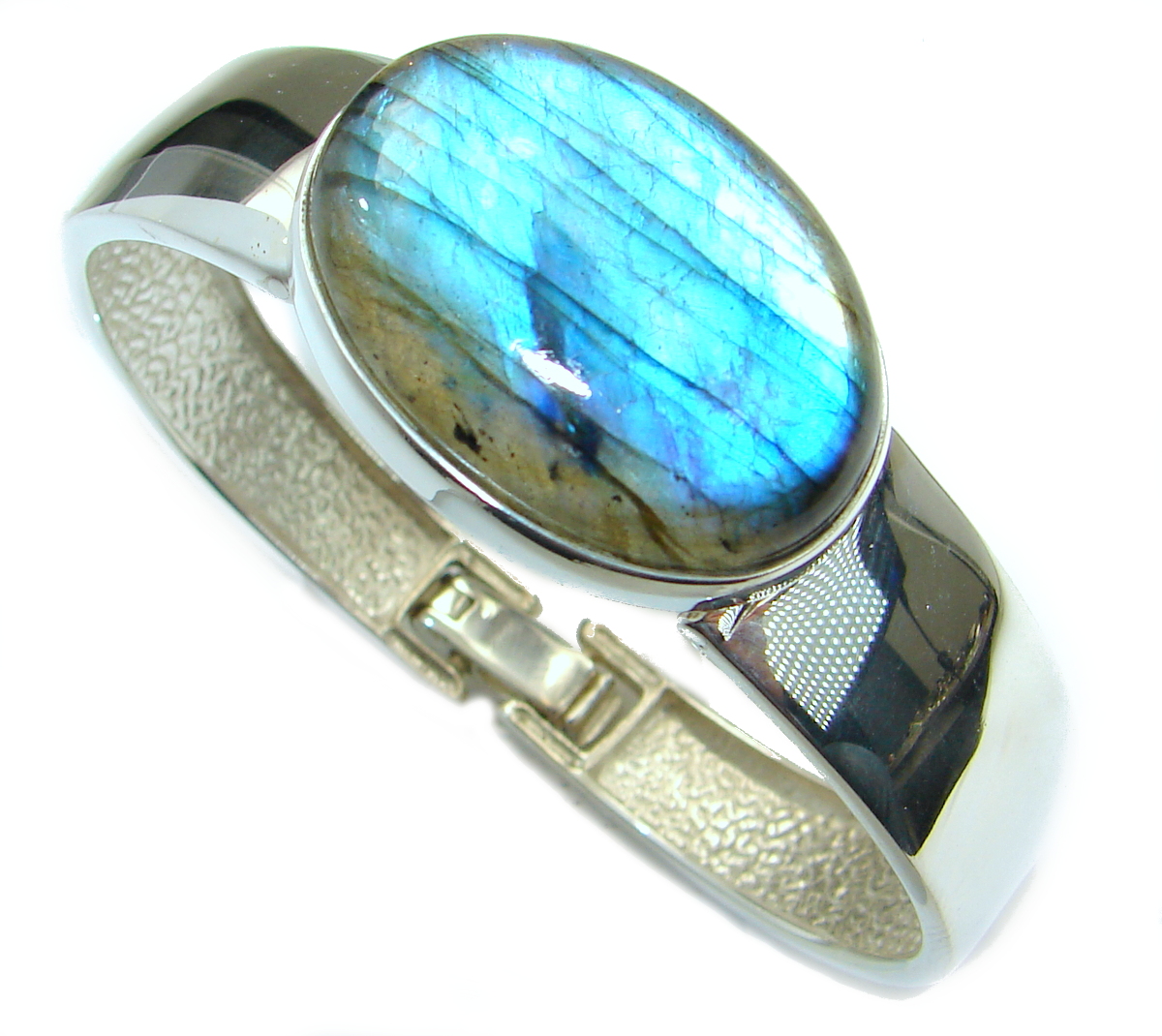Spectacular Design Silky Labradorite .925 Sterling Silver handmade Bracelet