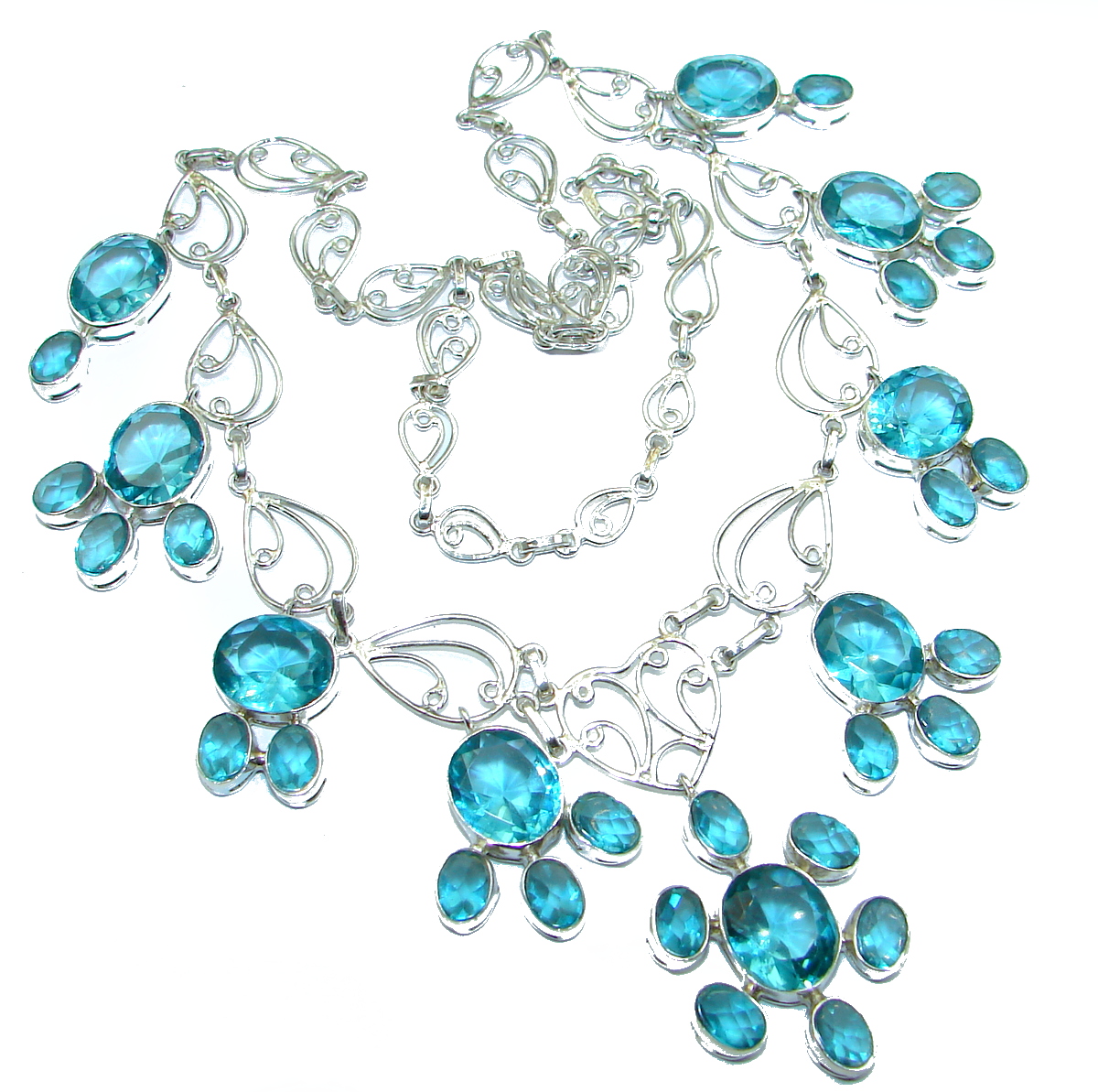 Bohemian Style One of the kind Quartz .925 Sterling Silver handmade necklace