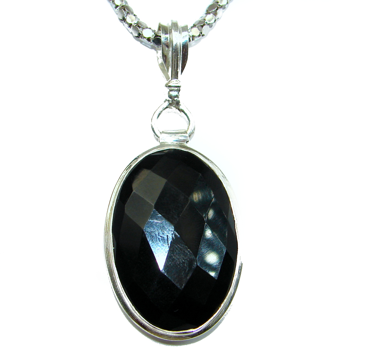 Genuine Onyx Stones .925 Sterling Silver handcrafted Necklace