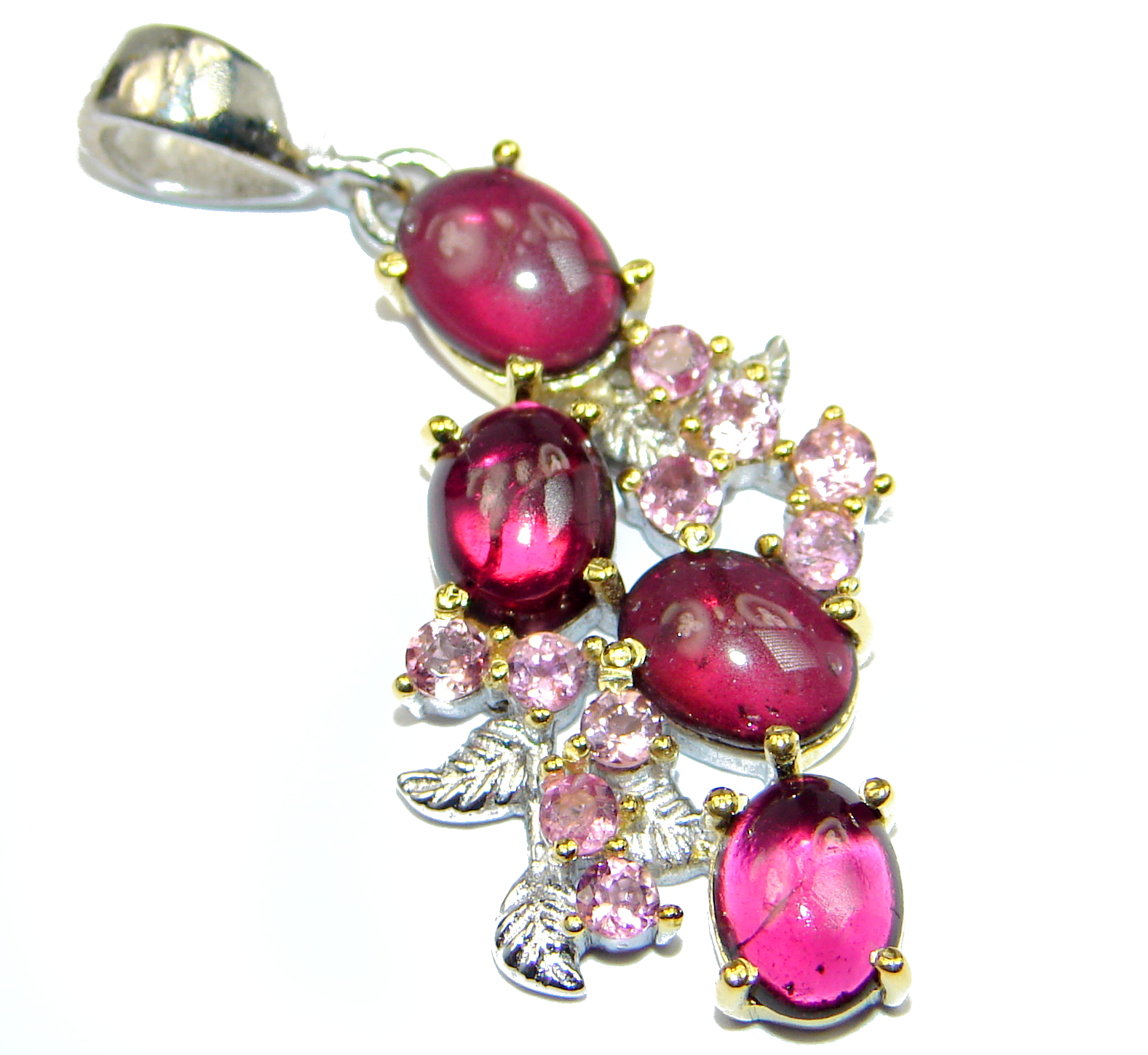 Vintage Style genuine Ruby .925 Sterling Silver handmade Pendant