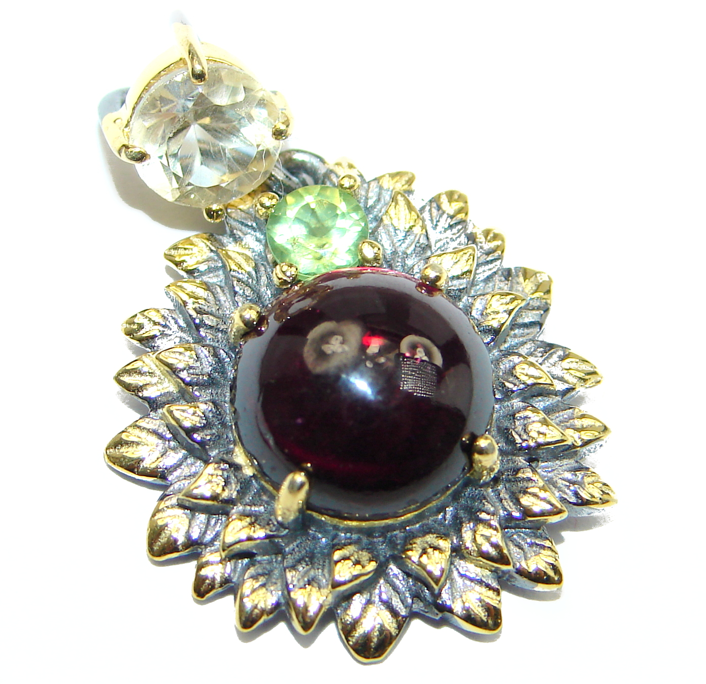 Vintage Style genuine Ruby .925 Sterling Silver handmade Pendant