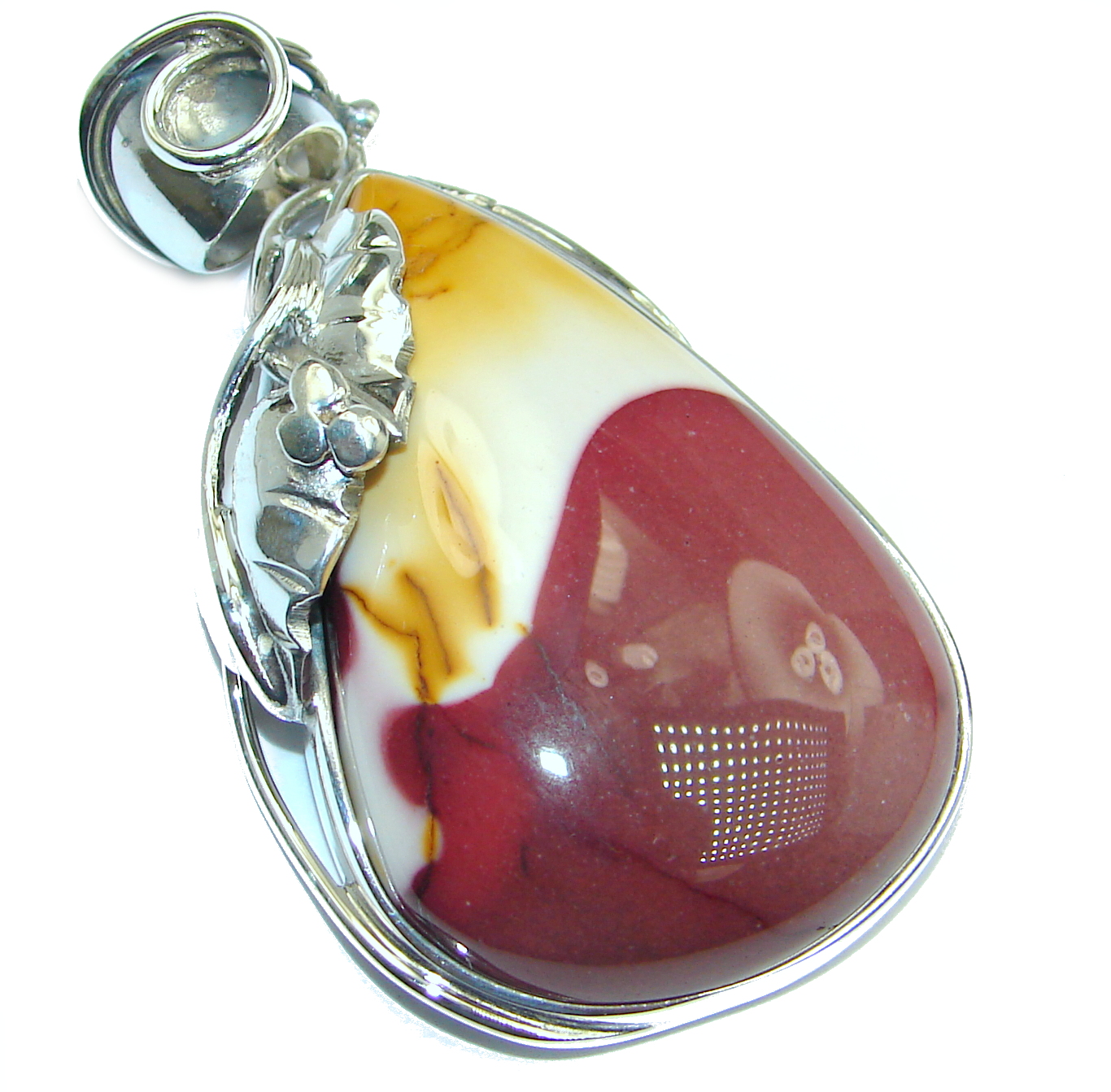 Australian Mookaite Jasper .925 Sterling Silver handcrafted pendant