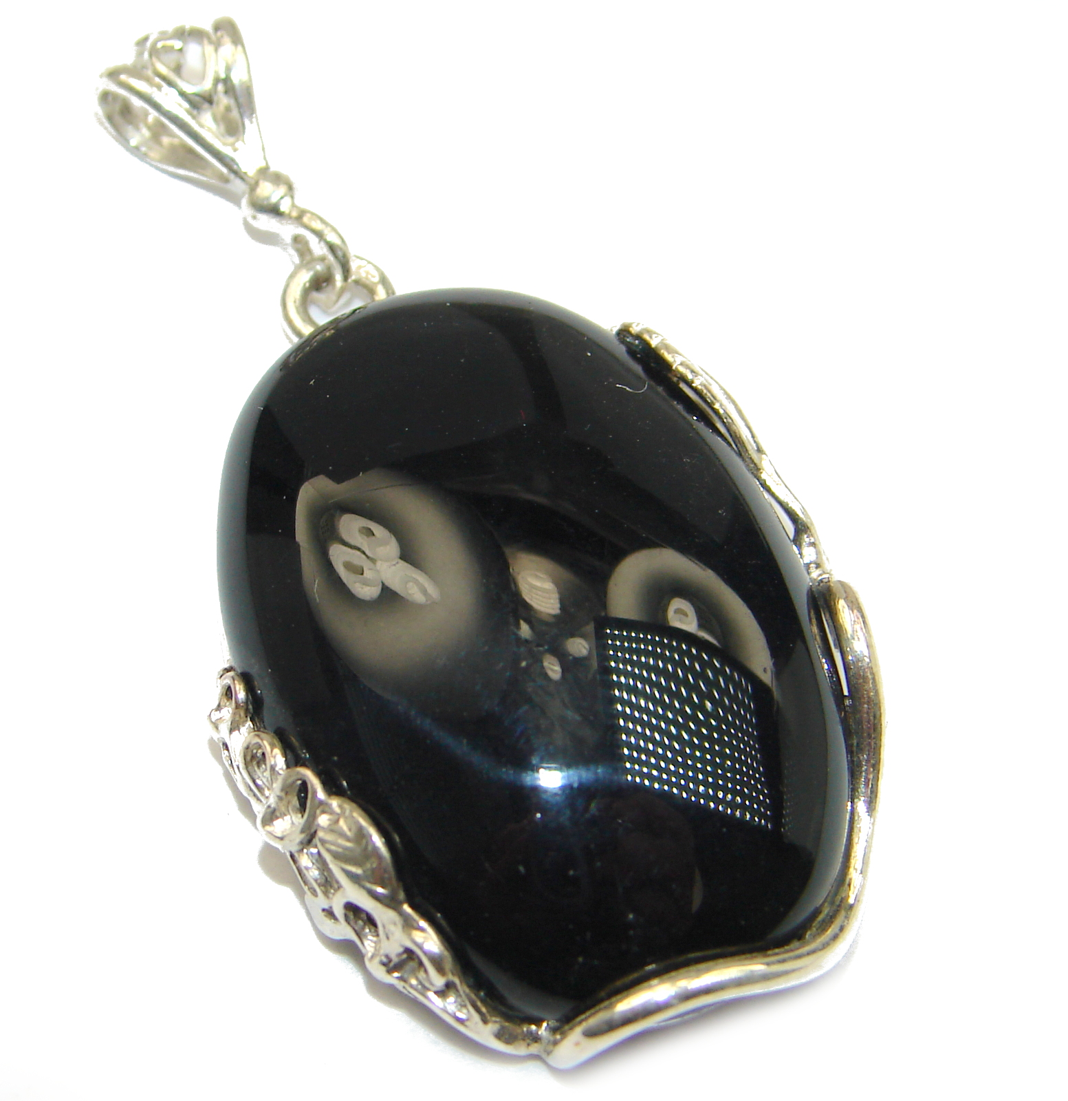 Cherry natural Baltic Amber .925 Sterling Silver handmade Pendant