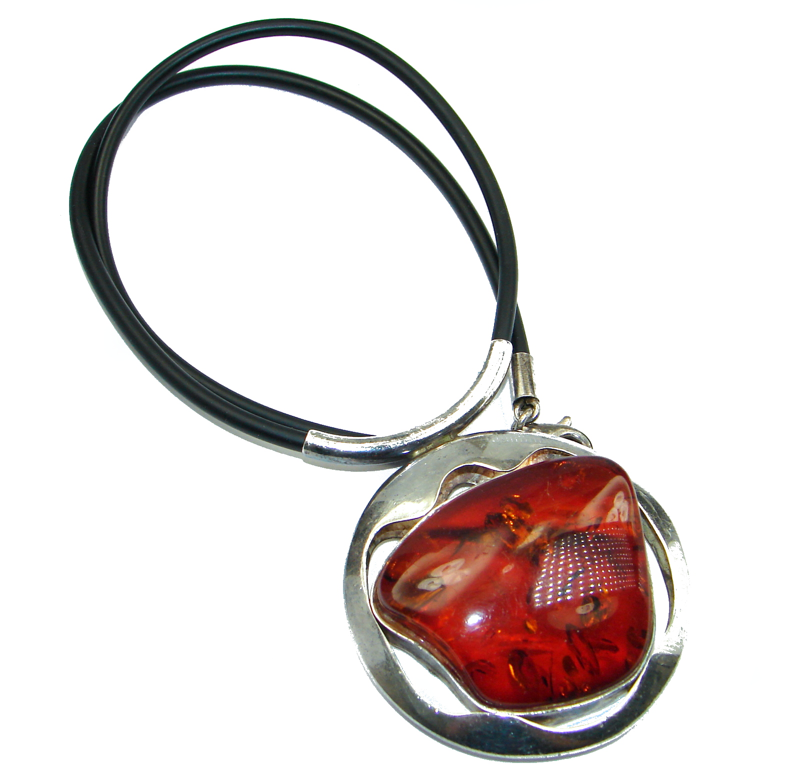 Huge Natural Baltic Amber .925 Sterling Silver HANDMADE necklace