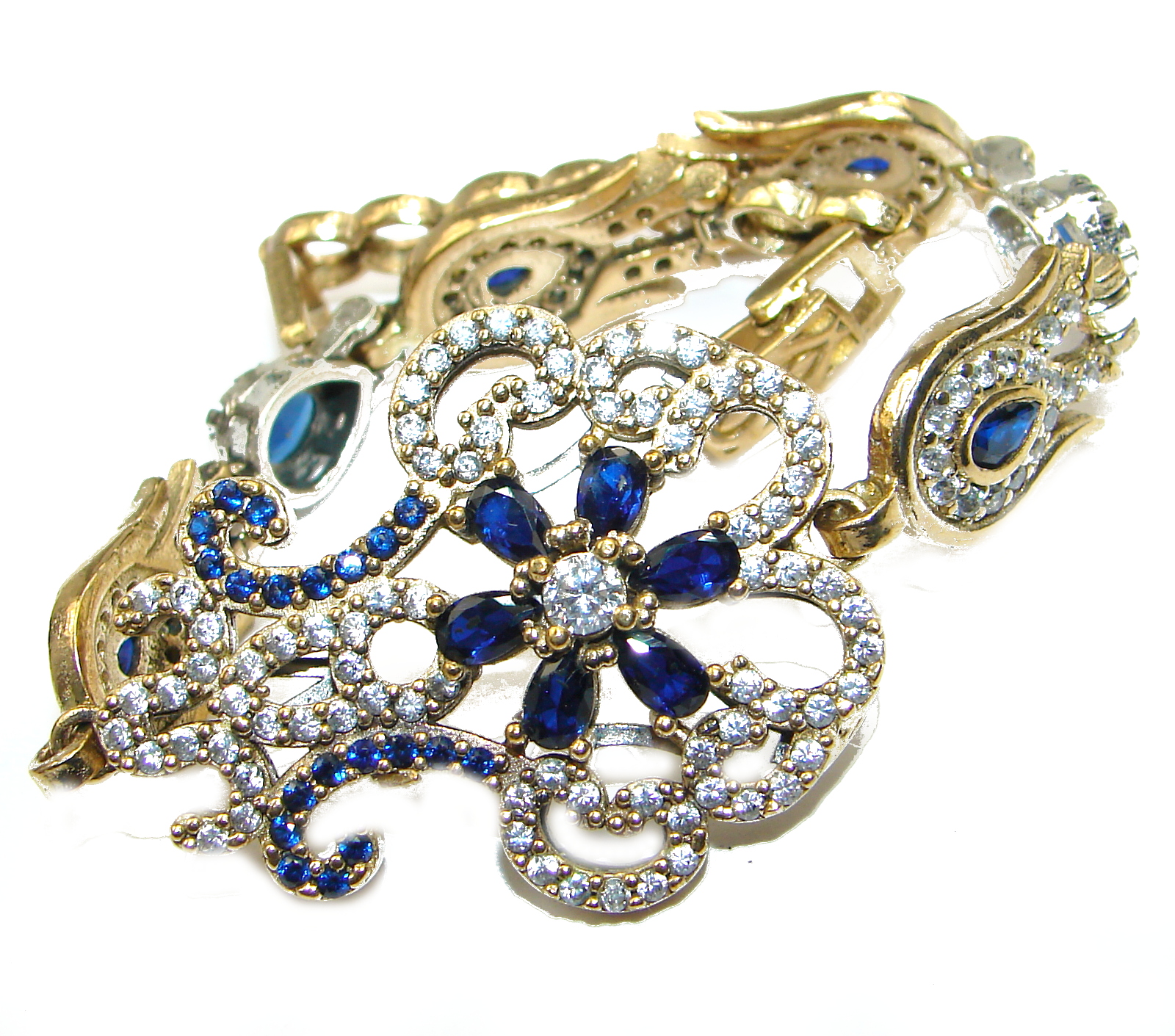 Special Item created Sapphire 925 Sterling Silver Bracelet