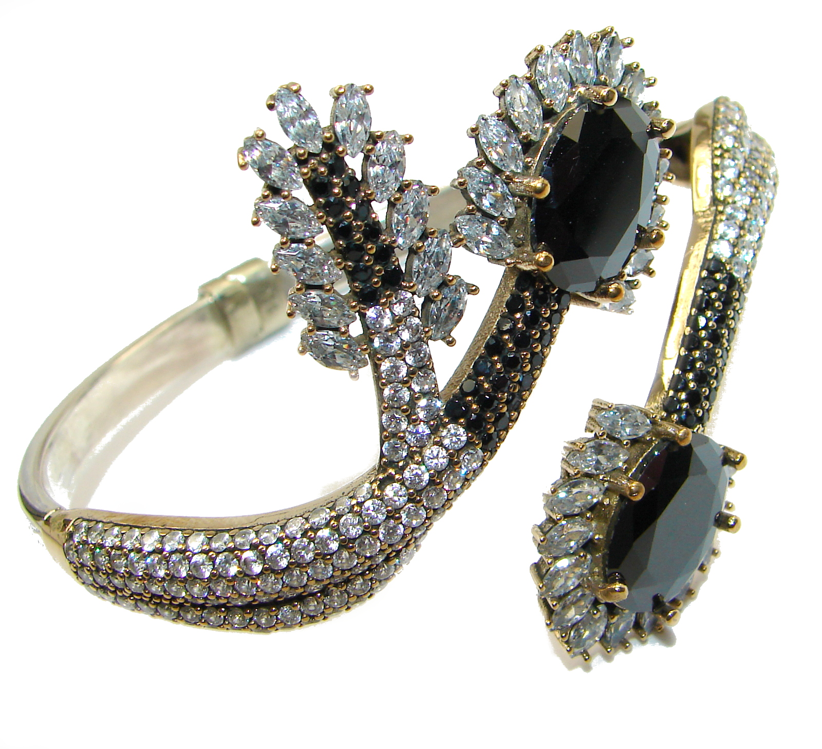Flawless Faceted Onyx .925 Sterling Silver Bracelet