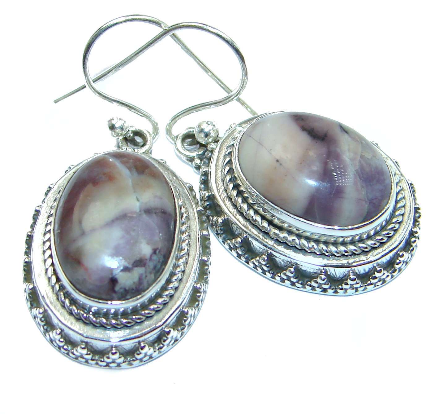 Amazing Tiffany Jasper .925 Sterling Silver Earrings