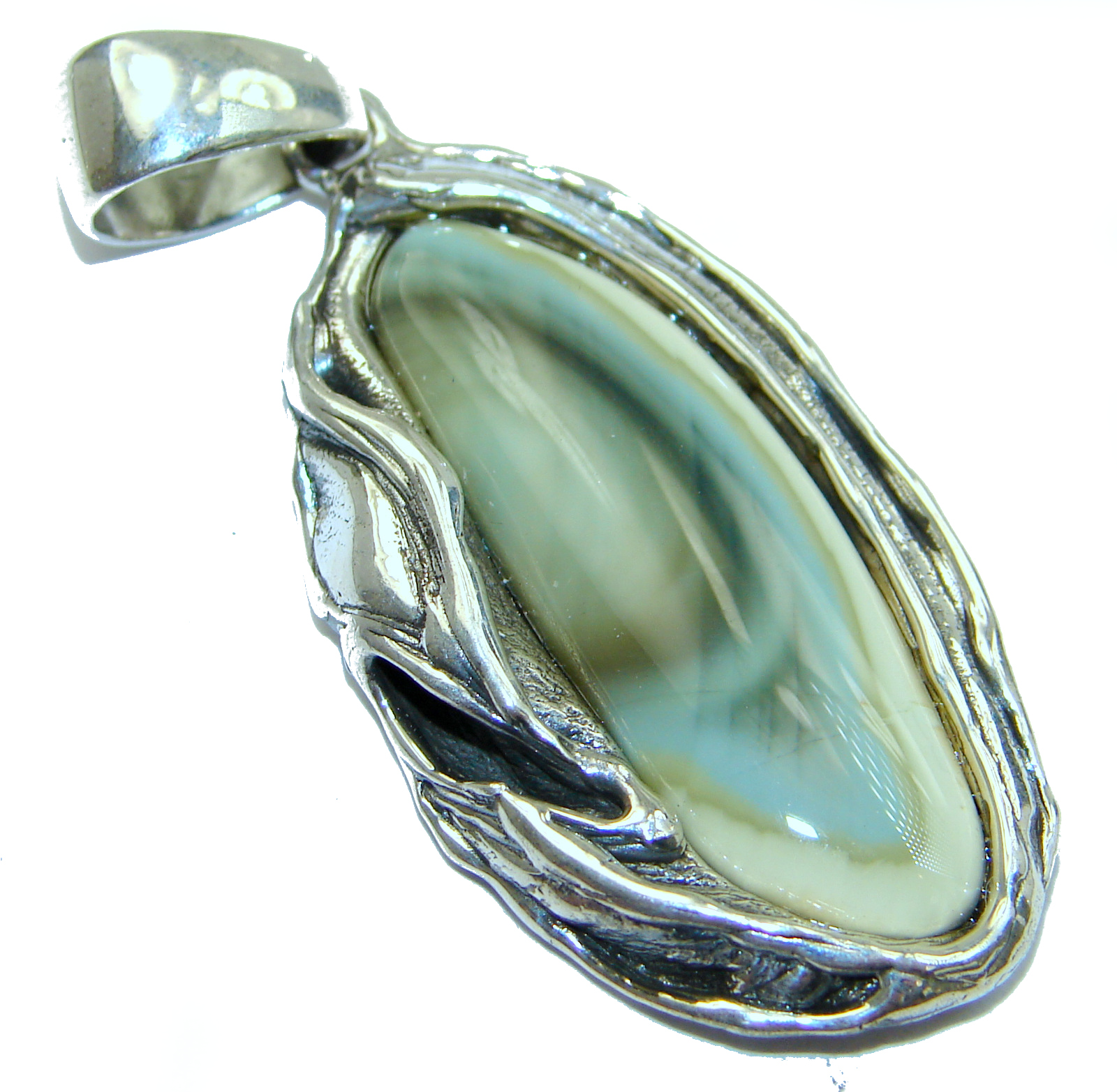 Sweet Melody Imperial Jasper .925 Sterling Silver handmade Pendant