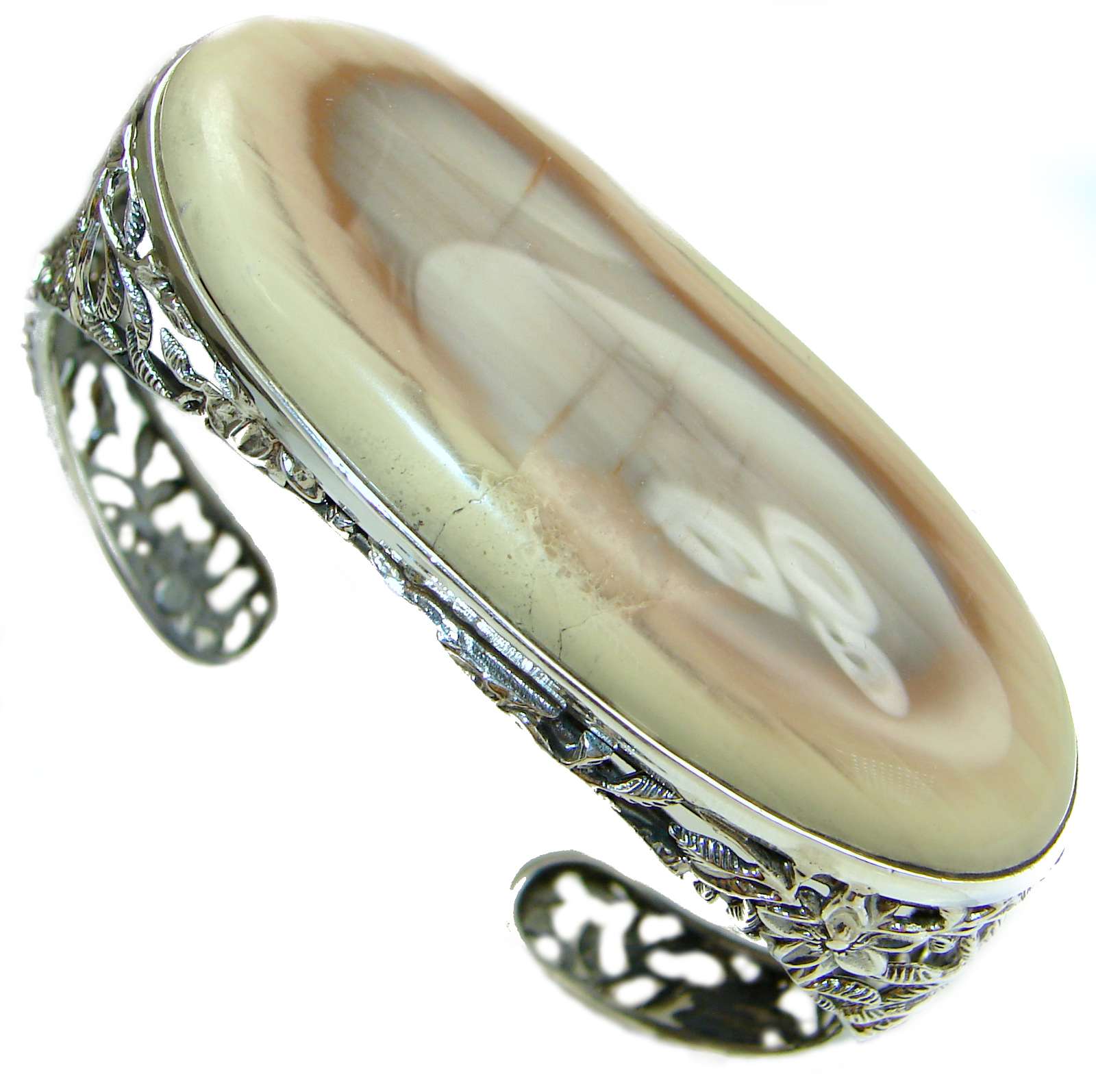 Bohemian Style Excellent quality Imperial Jasper .925 Sterling Silver handcrafted Bracelet