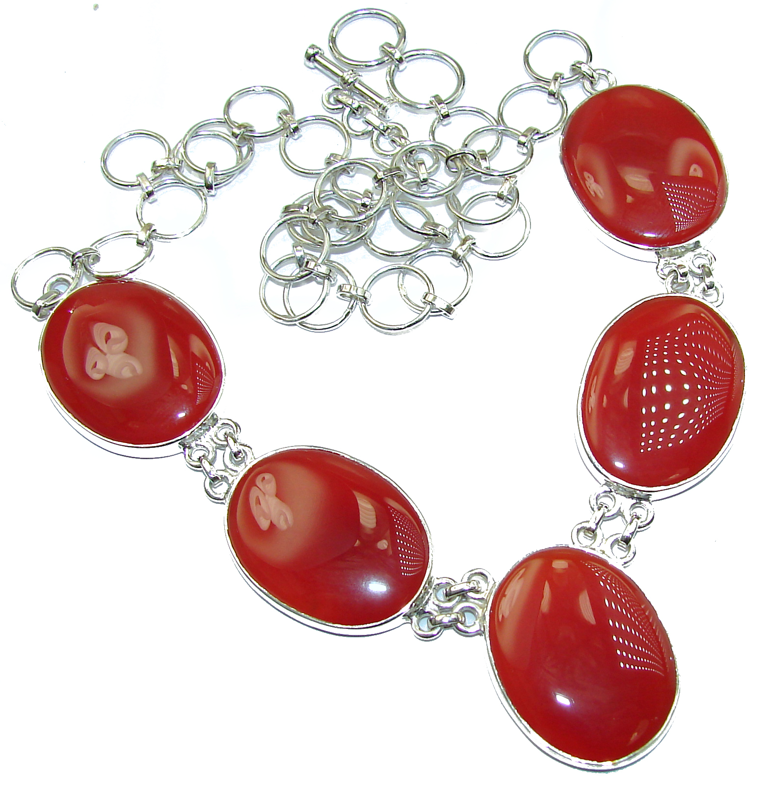 Genuine Carnelian .925 Sterling Silver handcrafted Necklace