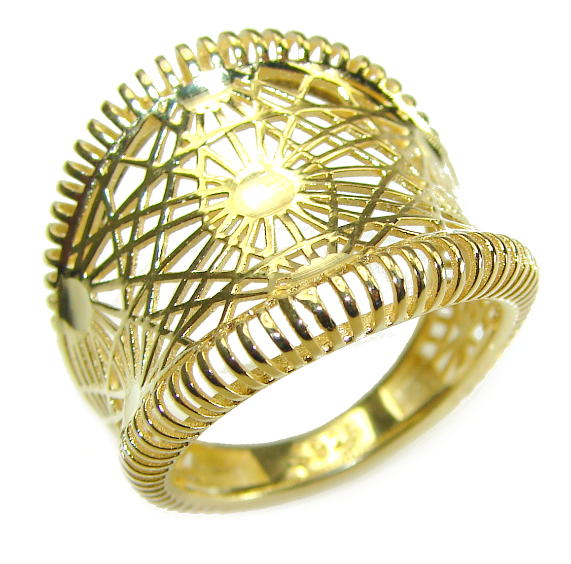 Golden Power  14K Gold over .925  Sterling Silver Ring Size 7