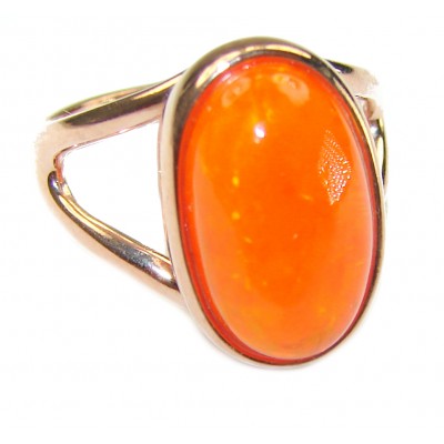 Golden Galaxy Ethiopian Opal 18K Rose Gold over .925 Sterling Silver handcrafted Ring size 6 1/4