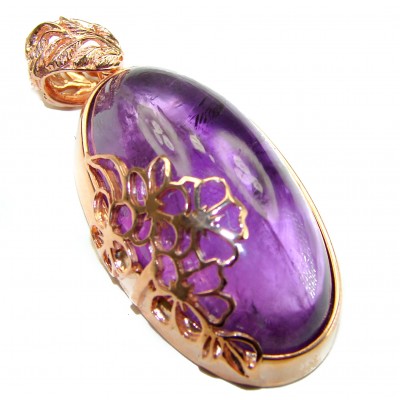 Beautiful Simplicity 44.5 carat Amethyst 14K Gold over .925 Sterling Silver handcrafted Pendant