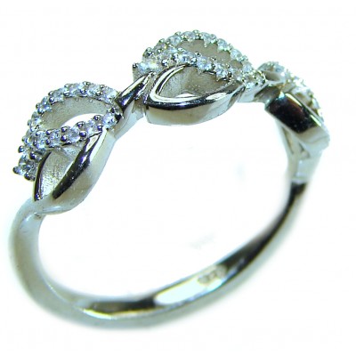 White Topaz .925 Sterling Silver brilliantly handcrafted ring s. 8