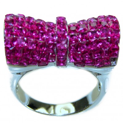 Isabella -Real Beauty of Nature- natural 18.5 carat Ruby .925 Sterling Silver handmade Statement Ring size 8