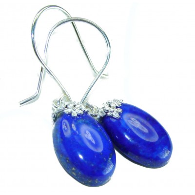 Gorgeous authentic Lapis Lazuli .925 Sterling Silver handcrafted earrings