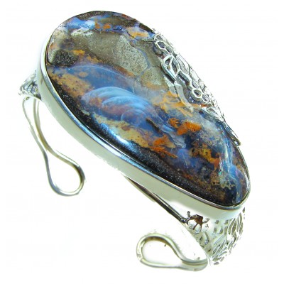 Authentic Australian Boulder Opal .925 Sterling Silver handcrafted Bracelet