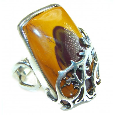 Australian Mookaite .925 Sterling Silver Ring size 7 adjustable