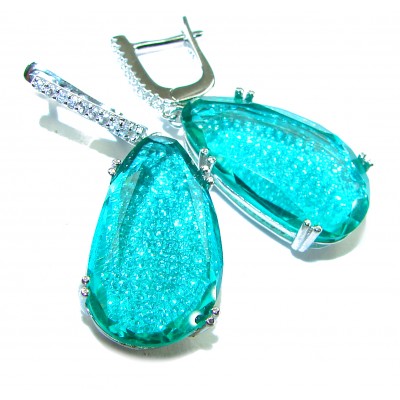 Venus- Eau Pure 21.5 carat Apatite .925 Sterling Silver Handcrafted Earrings