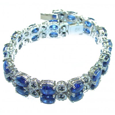 Real Gift of Nature 55.5 carat African Kyanite .928 Sterling Silver handcrafted Bracelet
