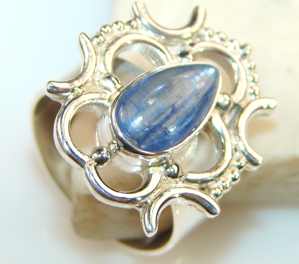 Magnificent Lapis Lazuli Sterling Silver Ring s. 8 3/4