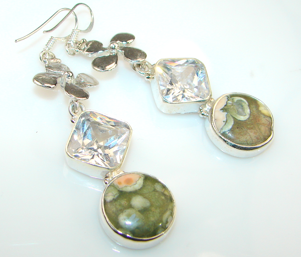 Beauty Twins Ocean Jasper Sterling Silver earrings