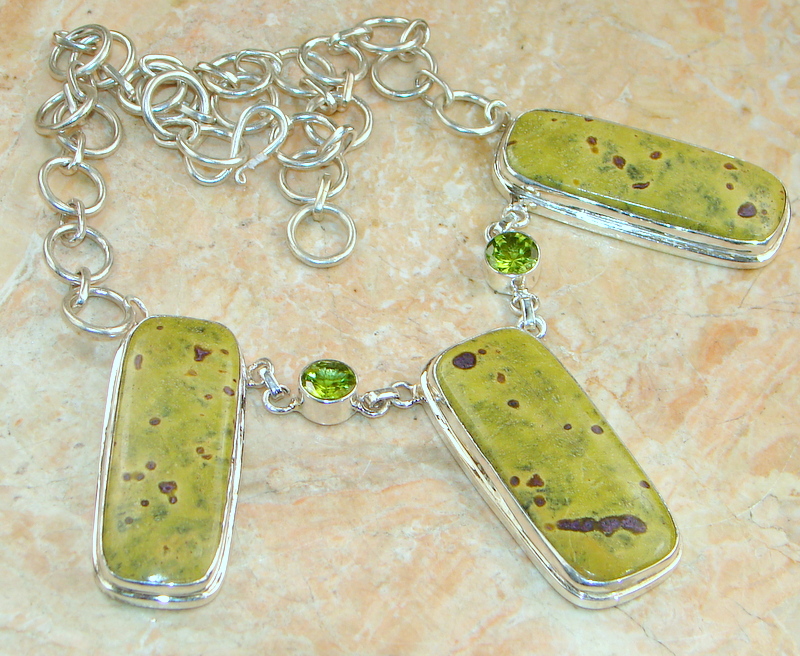 Huge!! Awesome Golden Obsidian Sterling Silver necklace