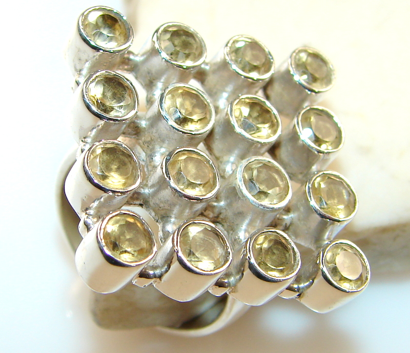 Beautiful Sweet Citrine Silver ring s. 7 1/2