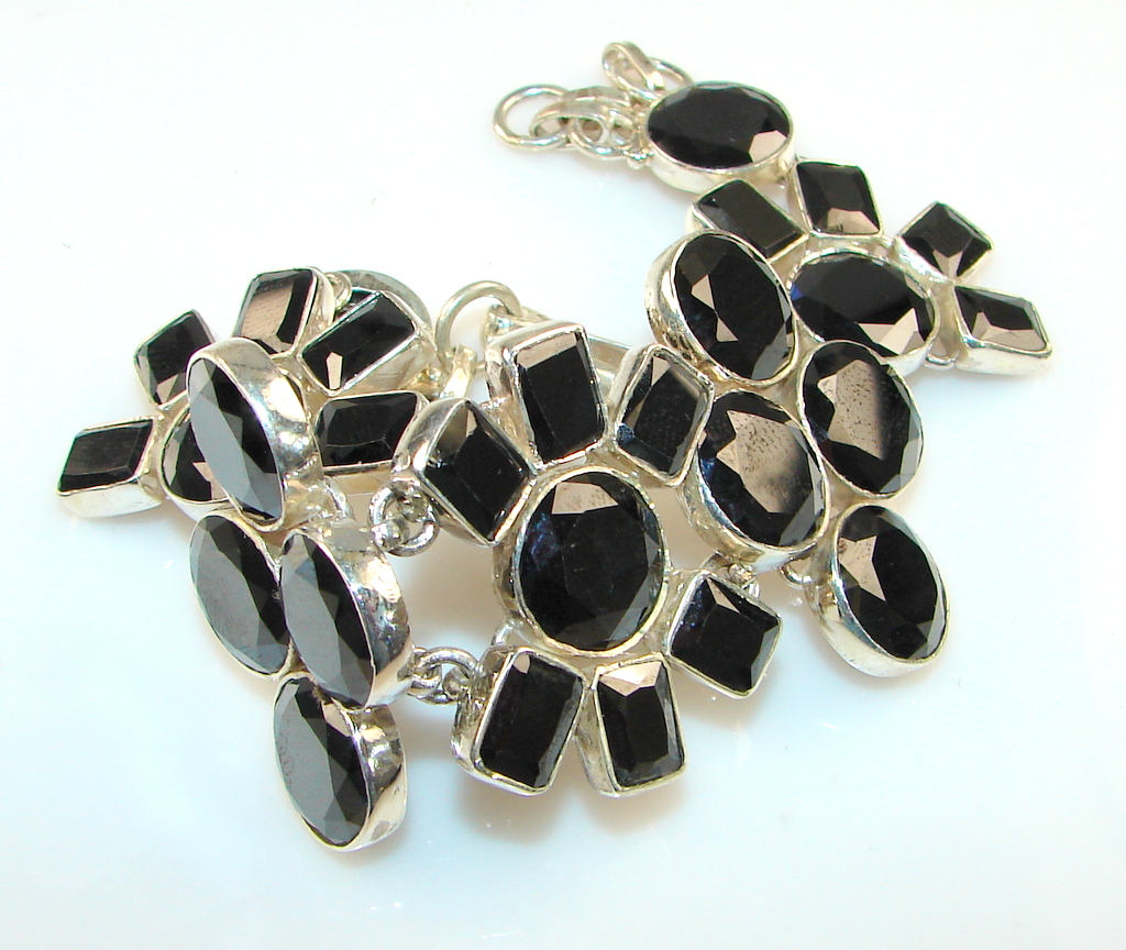 Beautiful Black Onyx Sterling Silver Bracelet