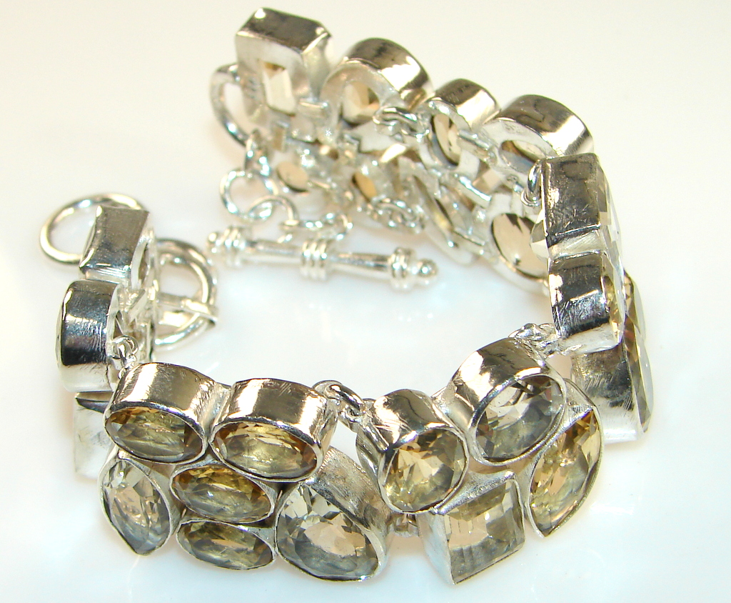 Beautiful Like a Sun Citrine Sterling Silver Bracelet