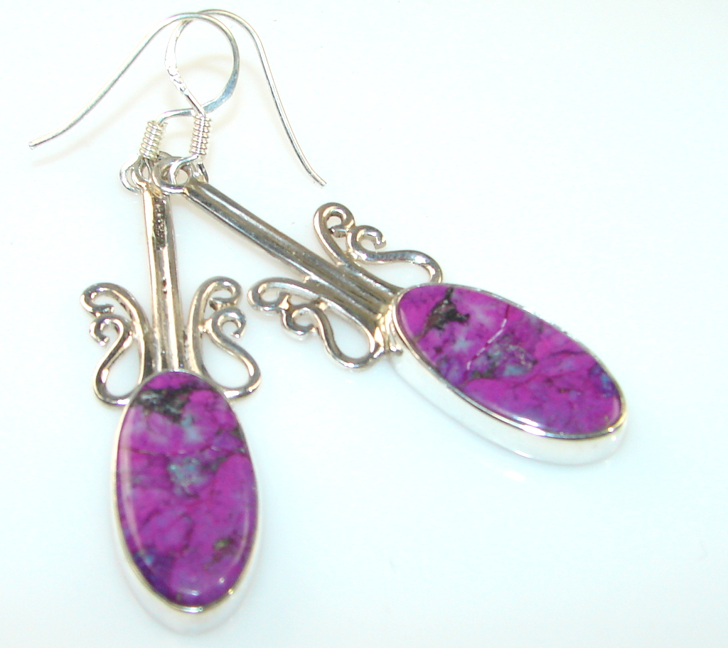 Amazing Look Of Turquoise Silver Sterling earrings