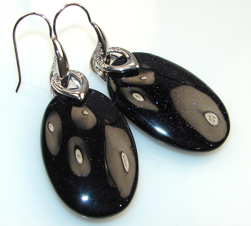 AAA Quality Jumbo Sun Sitara Sterling Silver Earrings