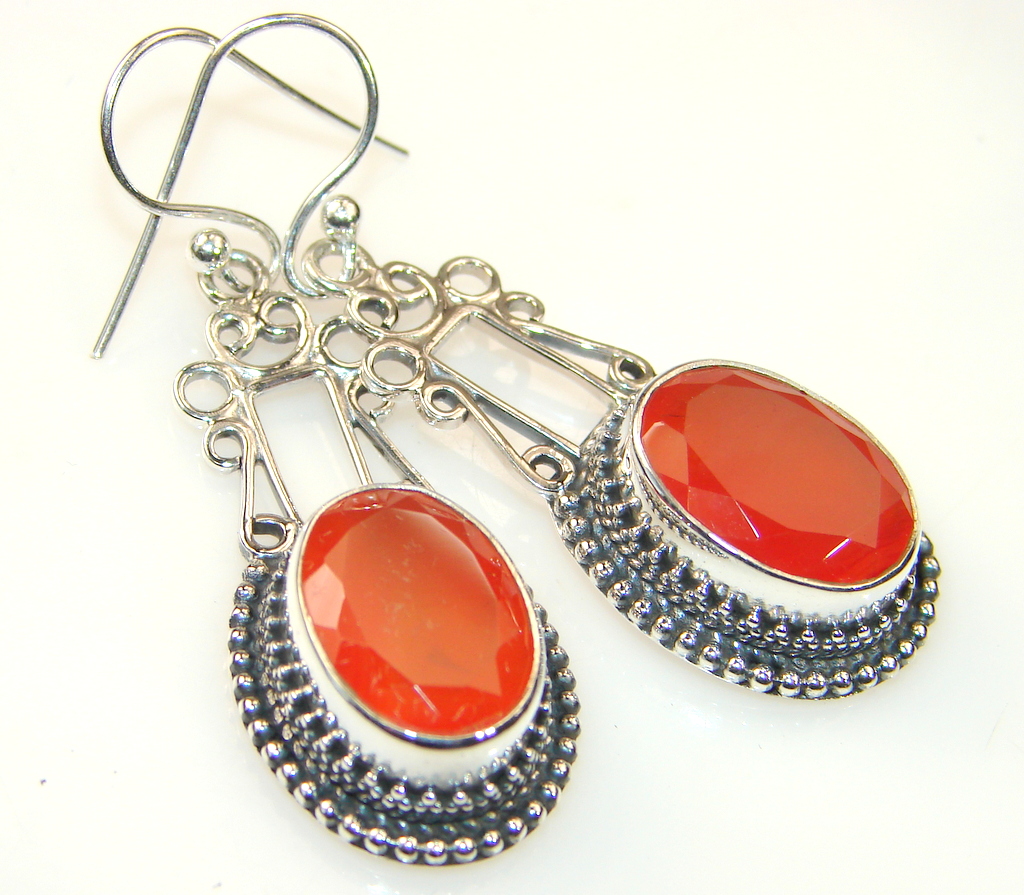 Beautiful Carnelian Sterling Silver earrings