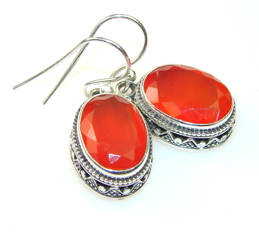 Beautiful Carnelian Sterling Silver earrings