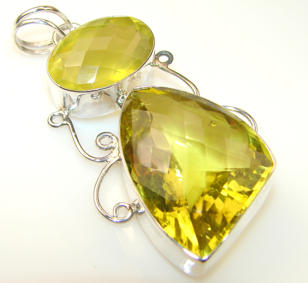 Chennai Sun Citrine Quartz Sterling Silver Pendant