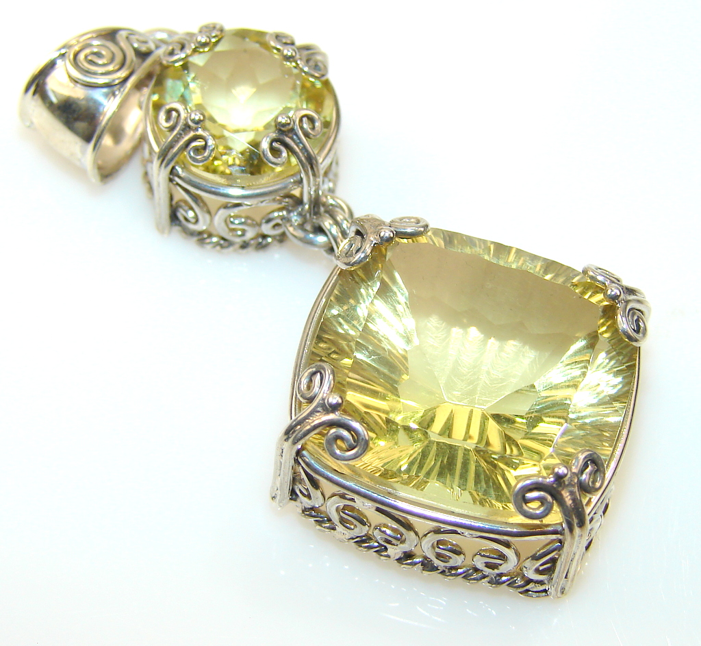 Chennai Sun Citrine Quartz Sterling Silver pendant