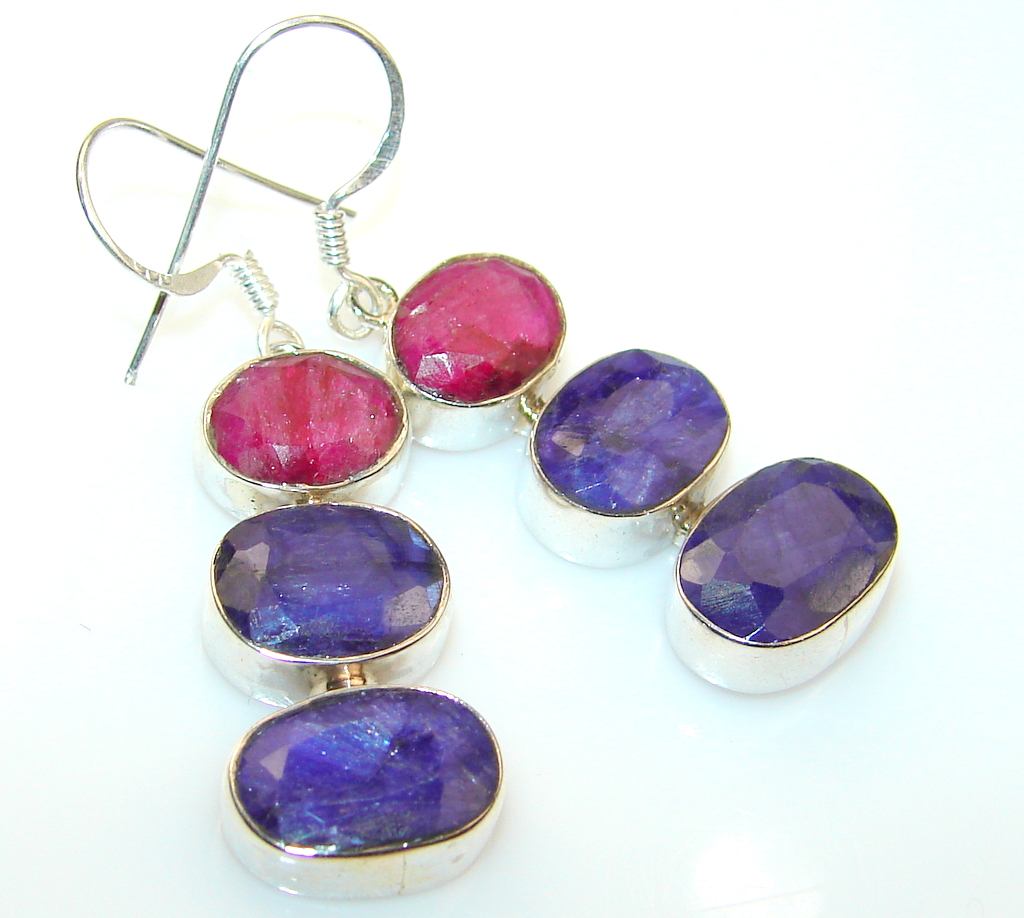Timeless Of Sapphire Sterling Silver earrings