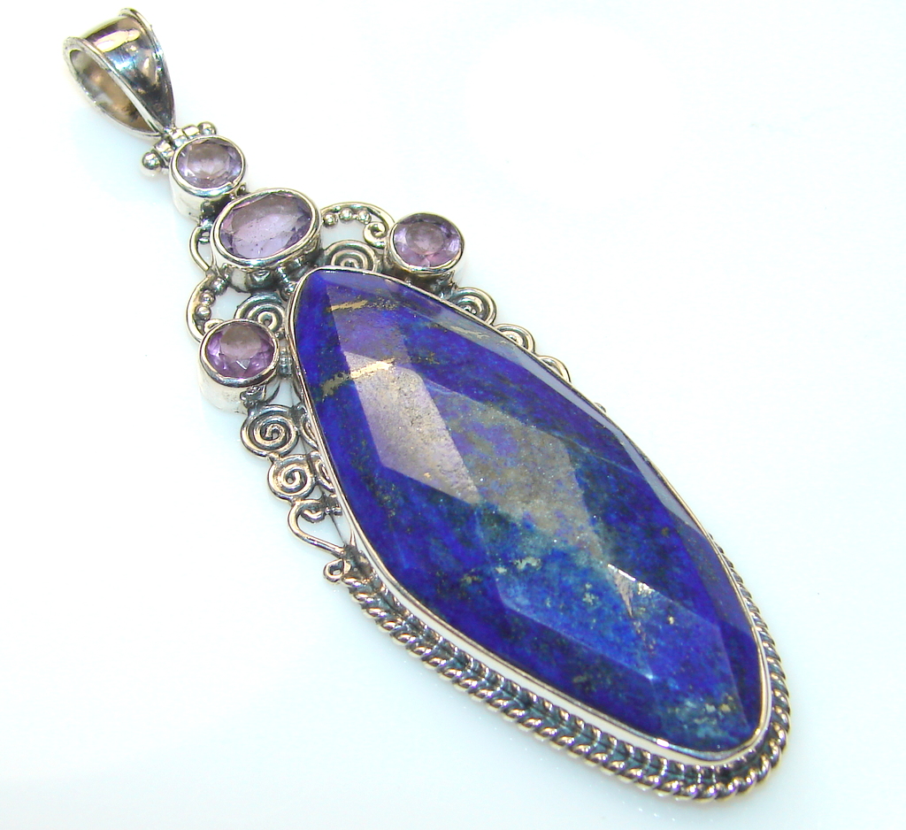 Just Perfect Lapis Lazuli Sterling Silver Pendant