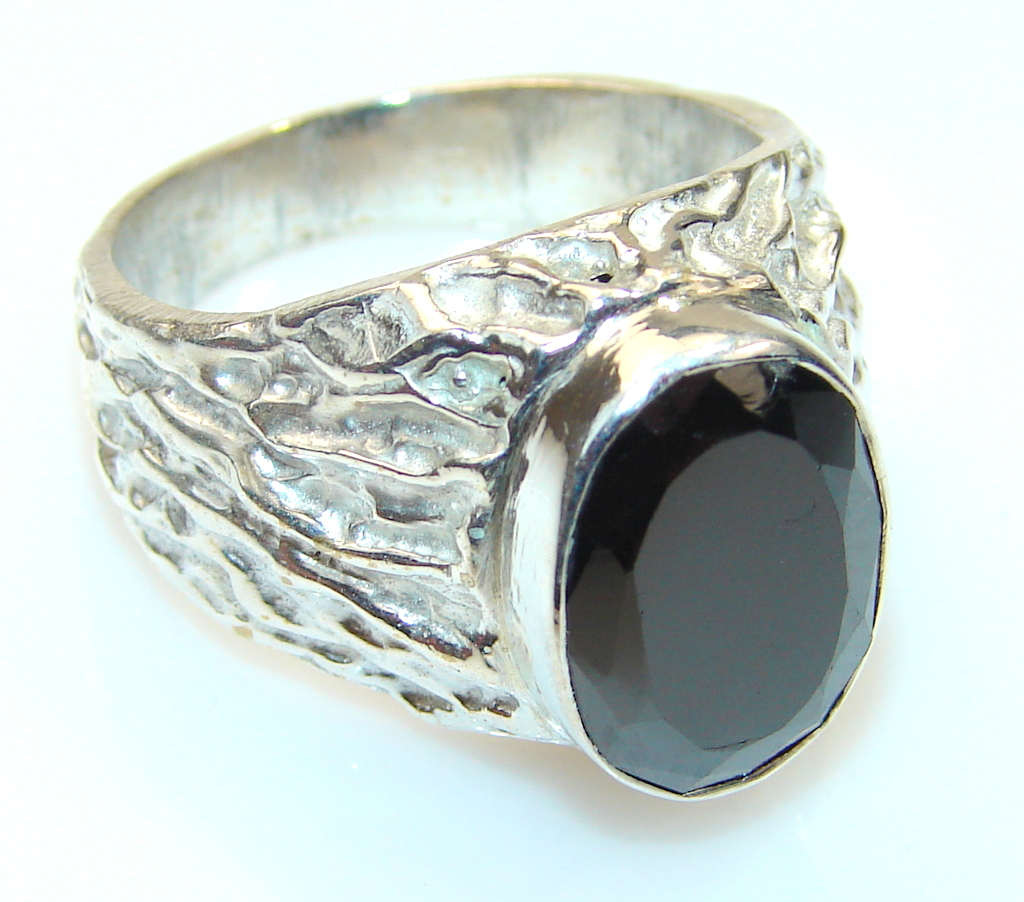 Magnificent Color Of Hematite Sterling Silver Ring s. 7 3/4