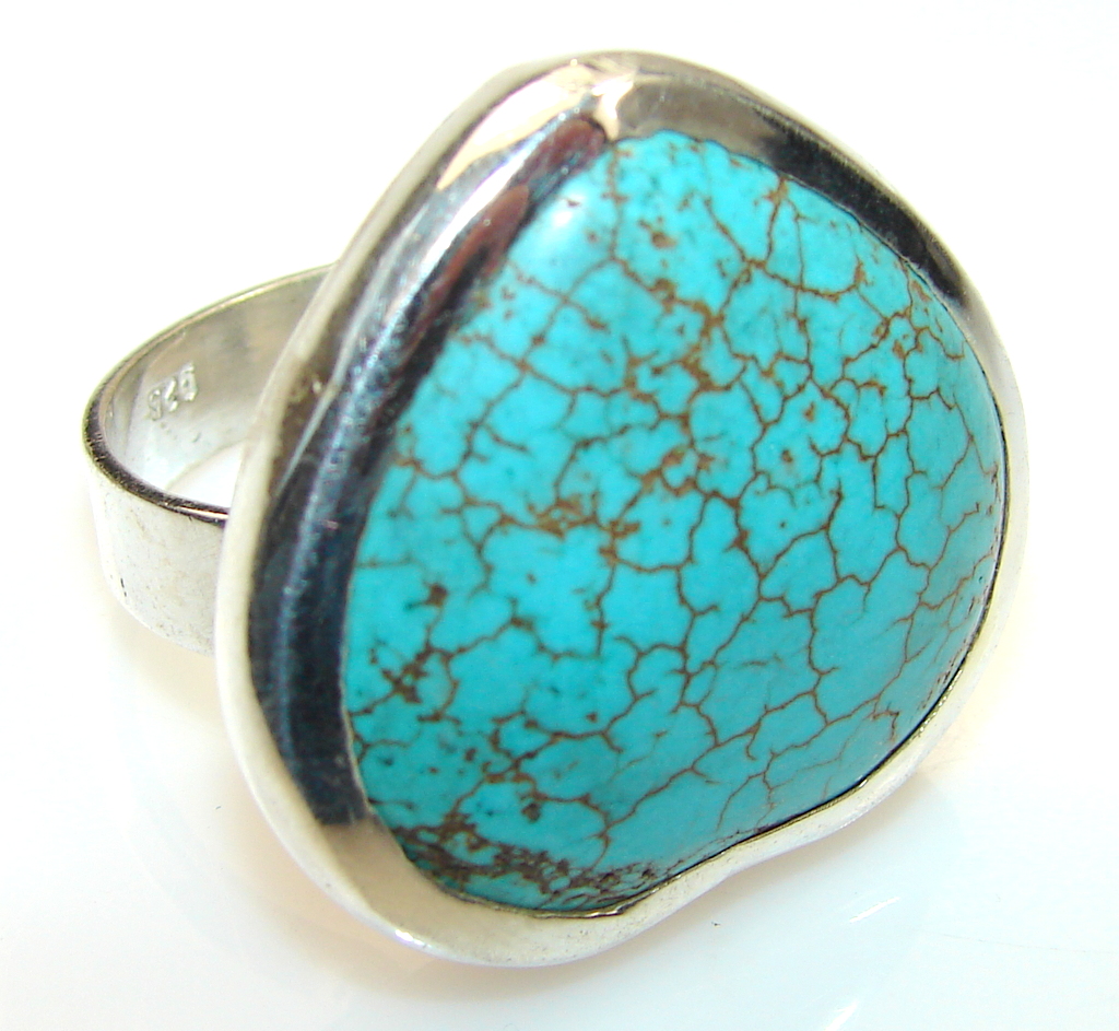 Azure Fruit Turquoise Sterling Silver ring s. 10