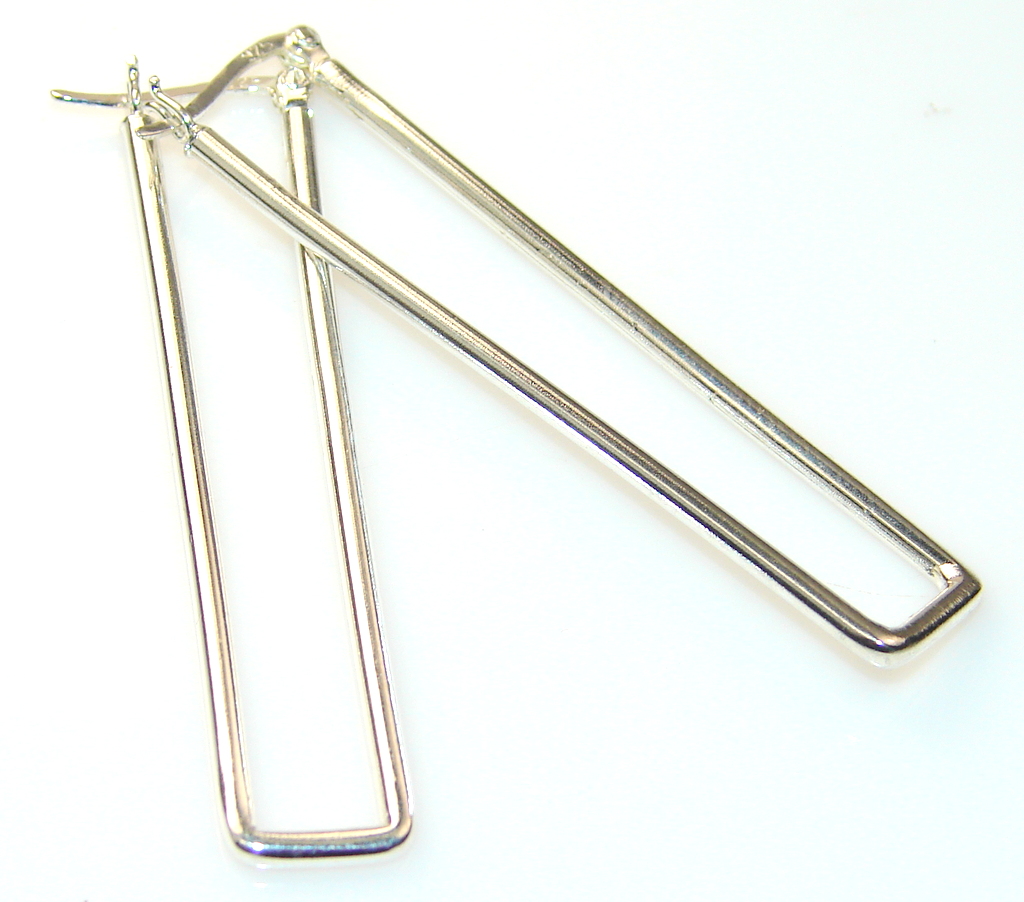 Simple Silver Sterling Silver Earrings