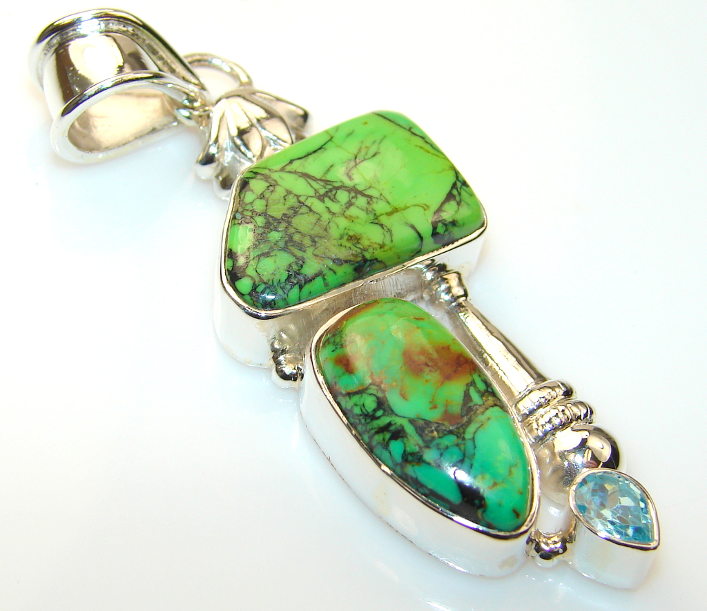 Azure Fruit Turquoise Sterling Silver Pendant