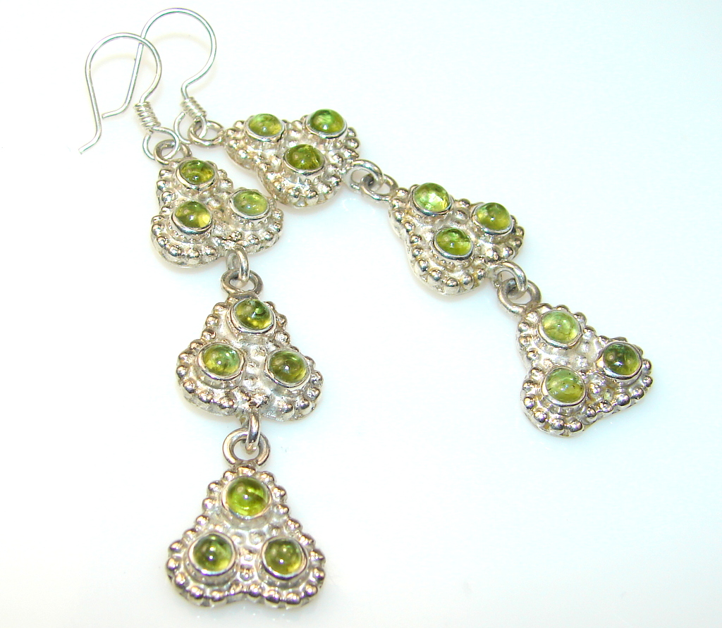 Azure Fruite Green Quartz Sterling Silver earrings