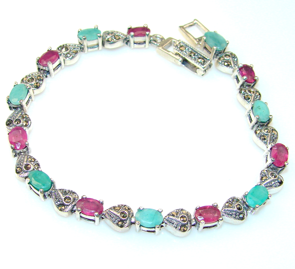 Opening Night Emerald Sterling Silver Bracelet