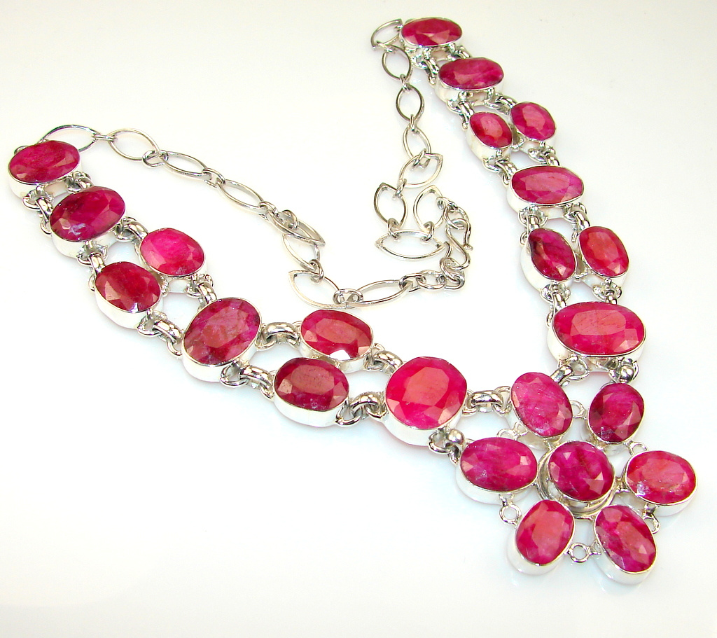 Friendship Ruby Sterling Silver necklace