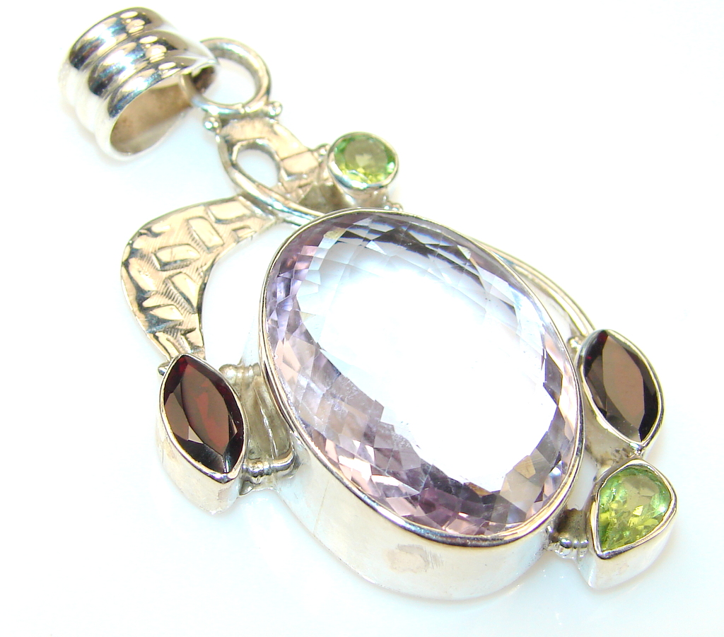 Amazing Amethyst Sterling Silver Pendant