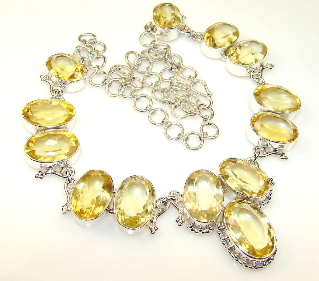 Great Impression Of Citrine Sterling Silver necklace