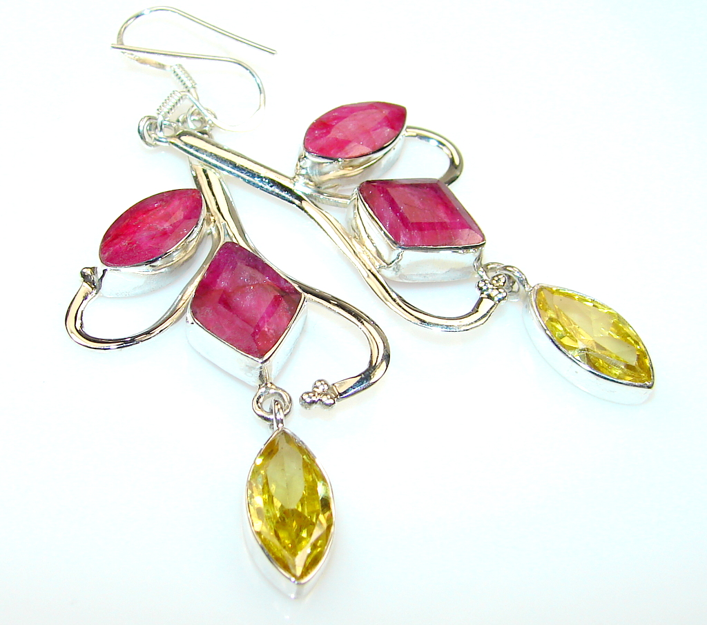 Friendship Ruby Sterling Silver earrings